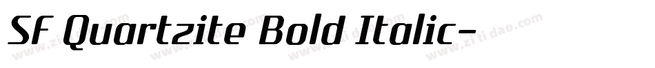 SF Quartzite Bold Italic字体转换